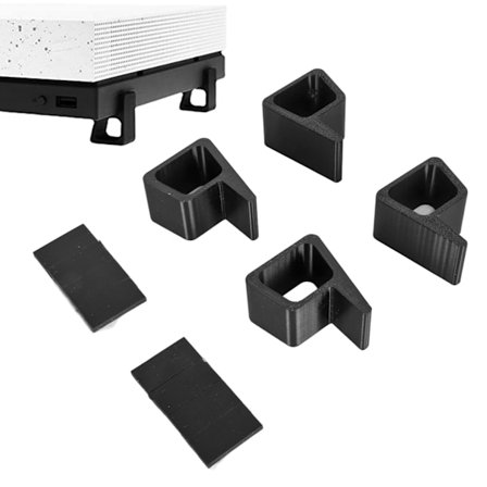 4 st Spelkonsol Horisontell Version Höjd Ökning Fäste Halkfritt Slitstarkt Tillbehör för Xbox One S X Svart