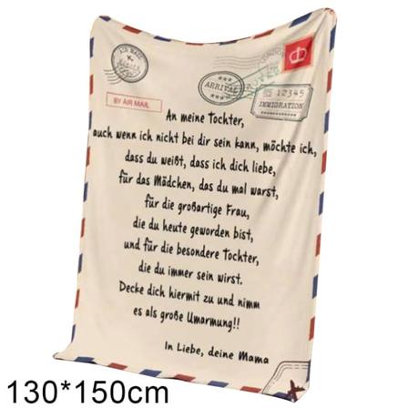 Premium filt till min dotter son Slitstark hög kvalitet bekväm för hemsoffa Daughter 130x150cm