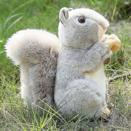 20 cm Söt ekorre plyschleksak Kawaii naturtrogen ekorrdocka Mjuk fylld djurkudde Christmas Birt