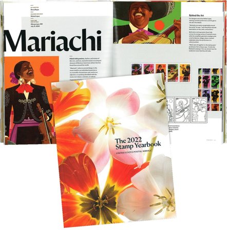 USA - årsbok 2022 - Flot årsbok med dagligmærker og særmærker