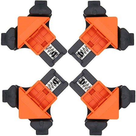 Vinkelklämma, 90 graders rätvinklig klämma, justerbar vridbar vinkelklämma, träbearbetningsvinkelklämma