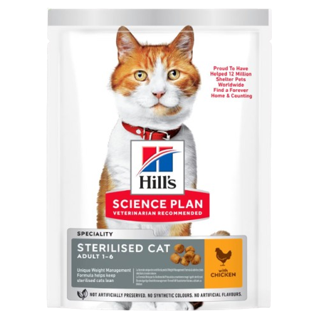 Hills Science Plan - Adult Sterilised Chicken - Dry Cat Food 3 kg - Katt - Kattefôr & kattemat - Tørrfôr for katt - ZOO.no