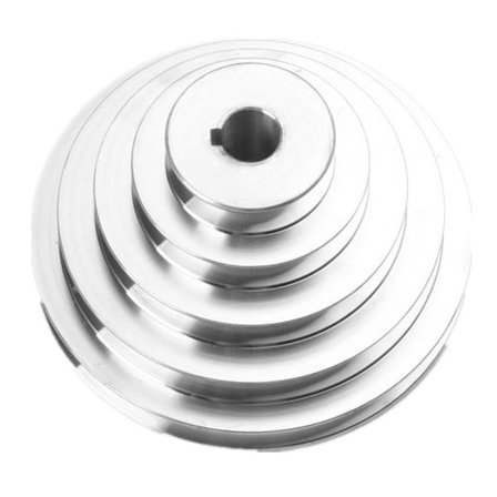 5-trinns aluminiumsremskive - 19 mm innerdiameter, 54-150 mm ytterdiameter for T