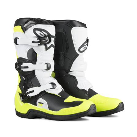 Stivali Cross Bambino Alpinestars Tech 3S Nero-Bianco-Giallo Fluo 40,5