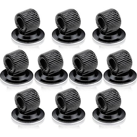 10-pak Penneholderclips Stål Penneholder Selvklæbende Penneclips Med Justerbar Løkke Til Køleskab