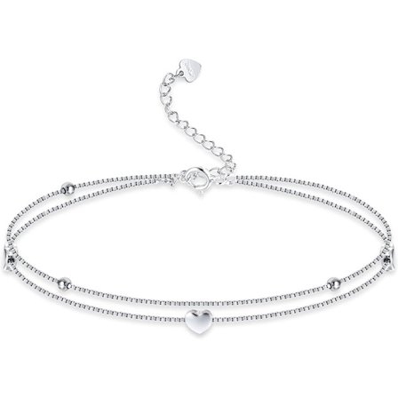 1 st (Silver) 925 Sterling Silver Anklet Flera Lager Ankletter för