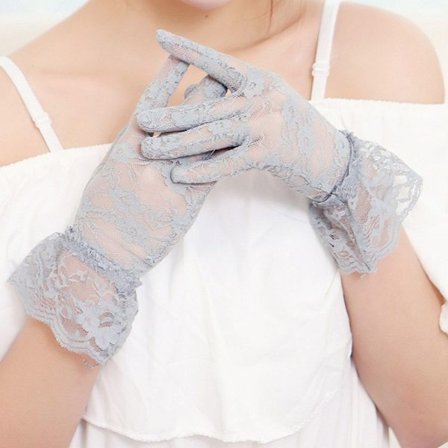 Party Dressy Gloves Pitsikäsineet GREY - varastossa