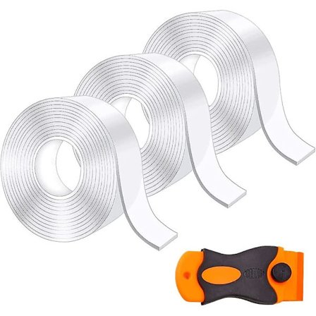 3 stk Dobbeltsidet Klæbebånd Ekstra Stærkt Magisk Nano Dobbeltsidet Klæbebånd