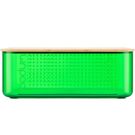 Bodum Brødkasse med bambuslåg lille, grøn | KitchenOne
