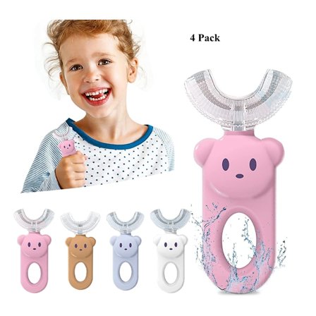 4-pack U-formade barntandborstar för babytänder U-tandborste Hel mun M
