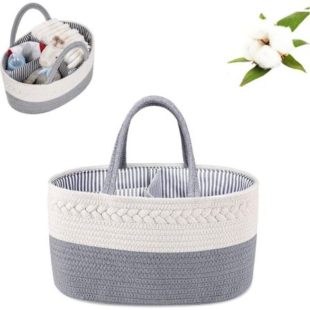 Ble taske - Puslebord kurv - Ble kurv - Plejetaske - Ble organizer - Opbevaringskurv til børneværelset - Baby ble organizer