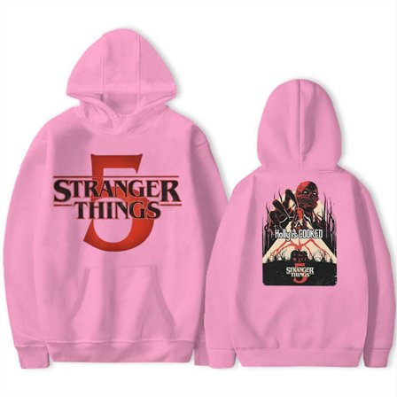 Stranger Things 5 Hættetrøje – Unisex – Varm fleeceforet sweatshirt – Efterår/Vinter Hvid 3 XXS Hvid 3 XXS
