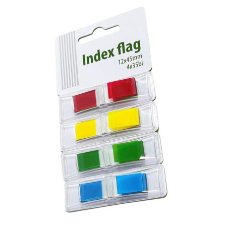 Indexflikar film 12x45mm 35st x 4 färger - Lyreco - Kontorsmaterial - Indexflikar och märkflikar - Indexflikar i plast