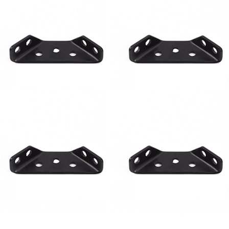 Huonekalujen kulmaliitin kulmarauta - 4 kpl musta