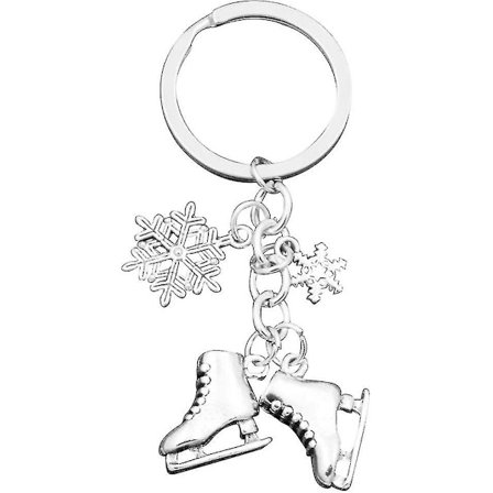 Skate Snowflake Nøkkelring Skøyting Smykker Skater Nøkkelring Isdans