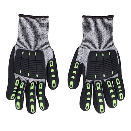 Suoja-hanskat 5 tason leikkaussuojaus ja iskunvaimennus Mustat työhanskat puutarhanhoitoon ulkona