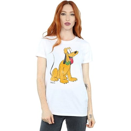 Disney Womens/Ladies Classic Pluto Cotton Boyfriend T-Shirt L W