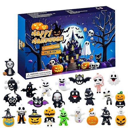 2025 Halloween Adventskalender - Fint Handgjort Displayset med Riv-Av Mystery Boxes - HK903