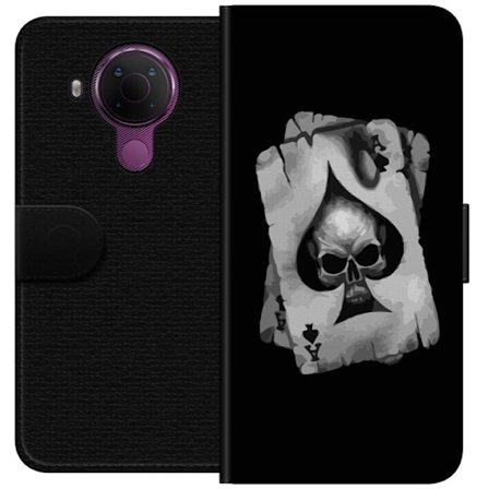 Kompatibelt Plånboksfodral till Nokia Nokia 5.4 Döskalle Kortlek