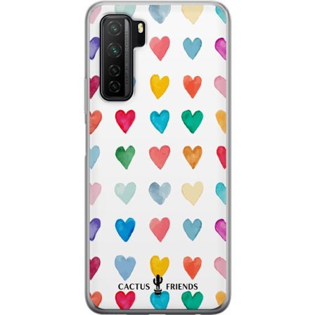 Yhteensopiva Puhelinkuori Huawei Huawei P40 lite 5G Cactus and Friends - Watercolor Love Grid