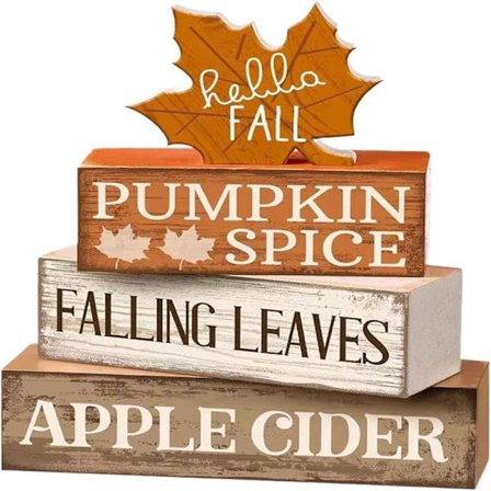 Høstdekorasjon med lønneblader | Høsttredekor med lønnmønster Borddekorasjon for peis, skrivebord eller hylle