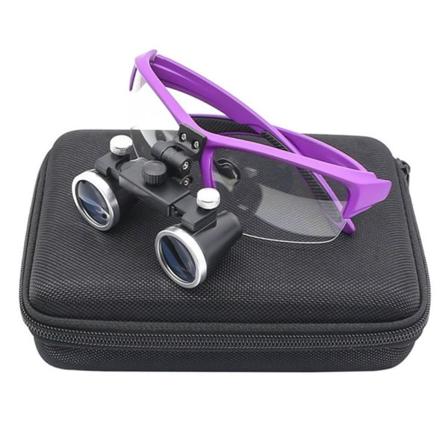 Tannbehandling Kikkertforstørrelsesglass Optiske lupper LILLA 3,5X 3,5X Purple 3.5X-3.5X