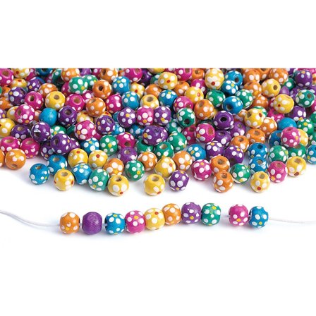 Träpärlor blommor olika färger 770/fp - Lyreco - Skola och förskola - Hobbymaterial - Pärlor