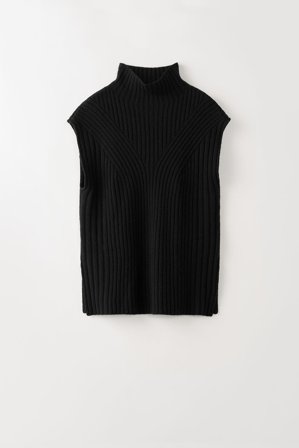 Soft Goat - Ribbed Vest - M - Black