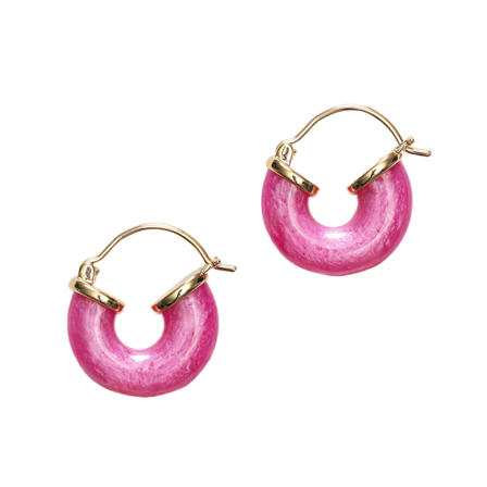 Anni Lu Petit Swell Hoop Örhängen Dam Rosa ONESIZE