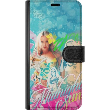 Yhteensopiva Lompakkokotelo Motorola Edge 50 Fusion Seikkailumaailma Steve, Creeper ja eläimillä värikkäässä palikkagrafiikassa