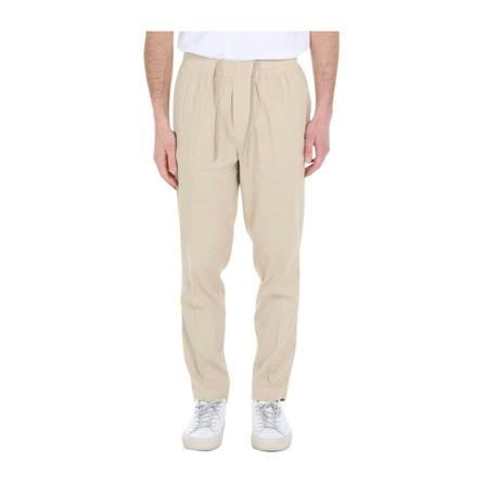 Entre amis, Linen trousers with lace Beige, Heren, Maat:L