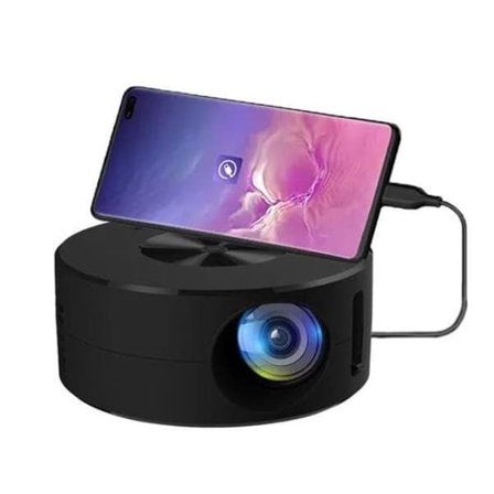 Mini projektor til mobiltelefon, ultra-lille bærbar hjem, 1080p HD-projektor LED medie film til kontoret udenfor