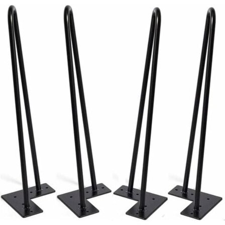 Hårnåls Möbelben 60cm Set om 4, DIY Metallbordben för Matbord, Skrivbord