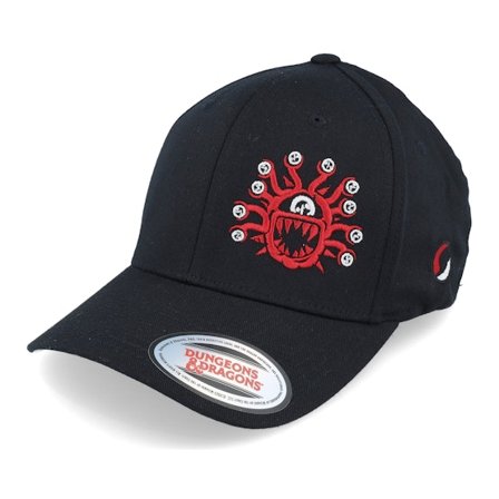 Dungeons & Dragons - Zwart flexfit Cap - Beholder Side Black Flexfit @ Hatstore