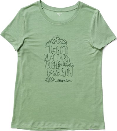 Houdini Women's Tree Message Tee Women short-sleeved sweaters Green S