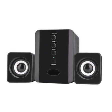 Mini USB 2.1 Trådbunden Kombinationshögtalare Bas Musik Subwoofer för Telefon Laptop PC Svart