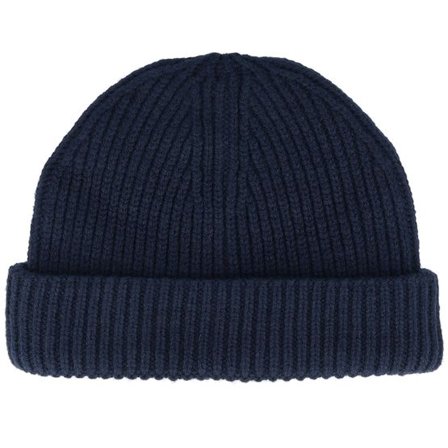 Beechfield - Blå shortbeanie Beanie - Oxford Navy Harbour Short Beanie @ Hatstore