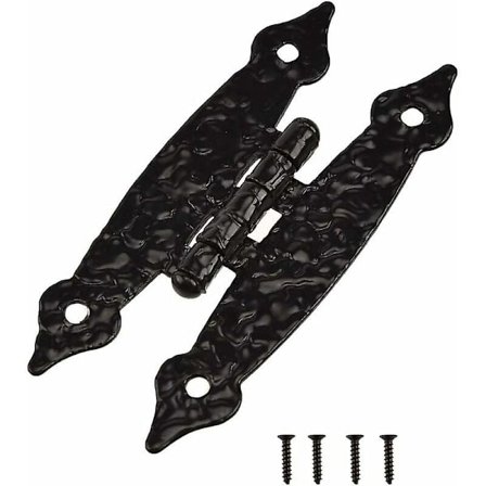 Svart Antikk Jern H Skaphengsel Innfelt Hammercraft Dørhengsel 89*36mm/ 10 stk
