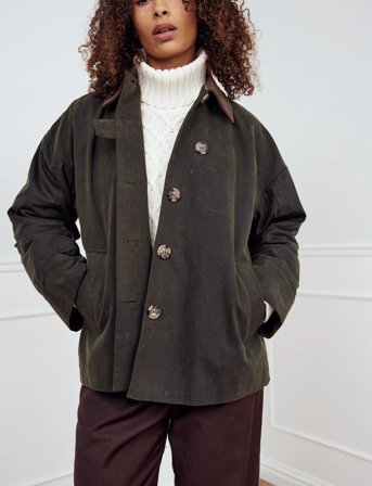 Noella Lupita Wax Jacket - Khaki green - M