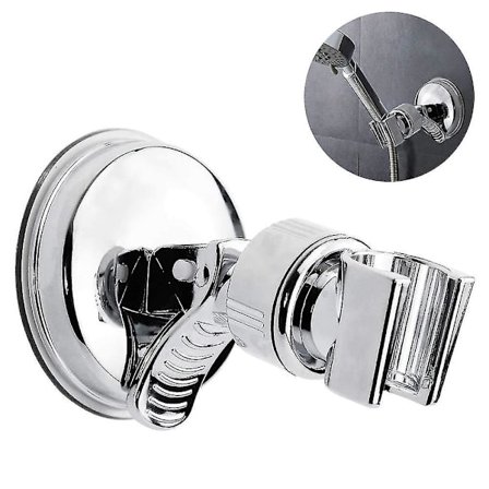 Adjustable Shower Head Holder, Bathroom Suction Cup Handheld Shower Head Bracket, Removable Handheld Showerhead & Wall Mounted Suction Bracket