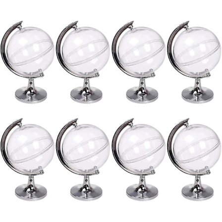 Mini Bryllupsfest Plast Runde Gaveboks (sølv) 12 Stykker