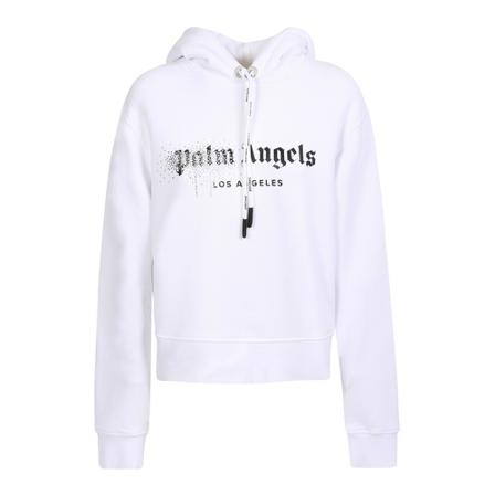 Palm Angels, Hoodies Biały, Kobieta, Rozmiar: S