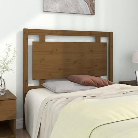Vidaxl Sänggavel Honungsbrun 186x4x100 Cm Massiv Furu Brun