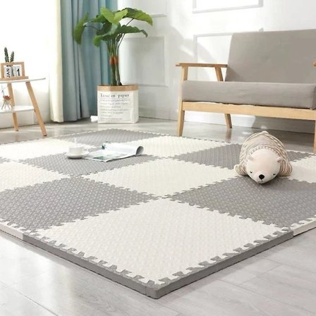 Leikkimatto - Pehmeä Eva-palapelimatto lapsille, lukittava leikkimatto lapsille, vaahtomuovimatto, 16 osaa