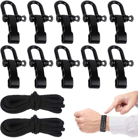 Paracord Armbånd, 10 stk. Låsespænder Bruges Til At Lave Overlevelsesarmbånd, Justerbart Overlevelsesarmbånd Er Meget Velegnet Til Vandreture Camping 