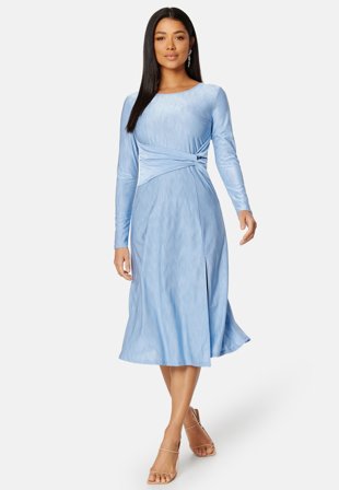 Bubbleroom Occasion Meniva Midi Dress Dusty blue Klær