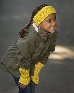 Beskrivning Pannband och torgvantar