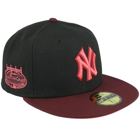 New Era - MLB Schwarz fitted Cap - New York Yankees Magma Opus 59FIFTY 08 All Star Game Maroon/Black/Lava Fitted @ Hatstore