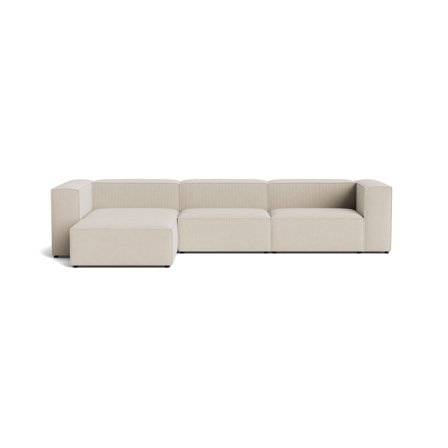 Luksus Lissabon XL chaiselong sofa, venstrevendt - Rebel Beige - 360x190x72cm - Slidstærk Sofa med kvalitetsstof & ramme af krydsfiner