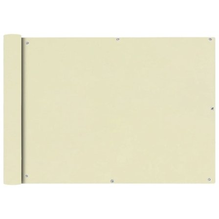 vidaXL Balkongskärm oxfordtyg 75 x 400 cm gräddvit